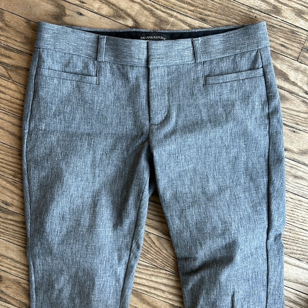 Banana Republic The Sloan Texture gray skinny dress pants, size 2 petite EUC - Picture 4 of 8